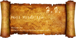 Holl Vitália névjegykártya
